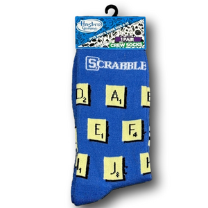 3/$20 Scrabble Board Game Funny Novelty Crew Socks - NWT